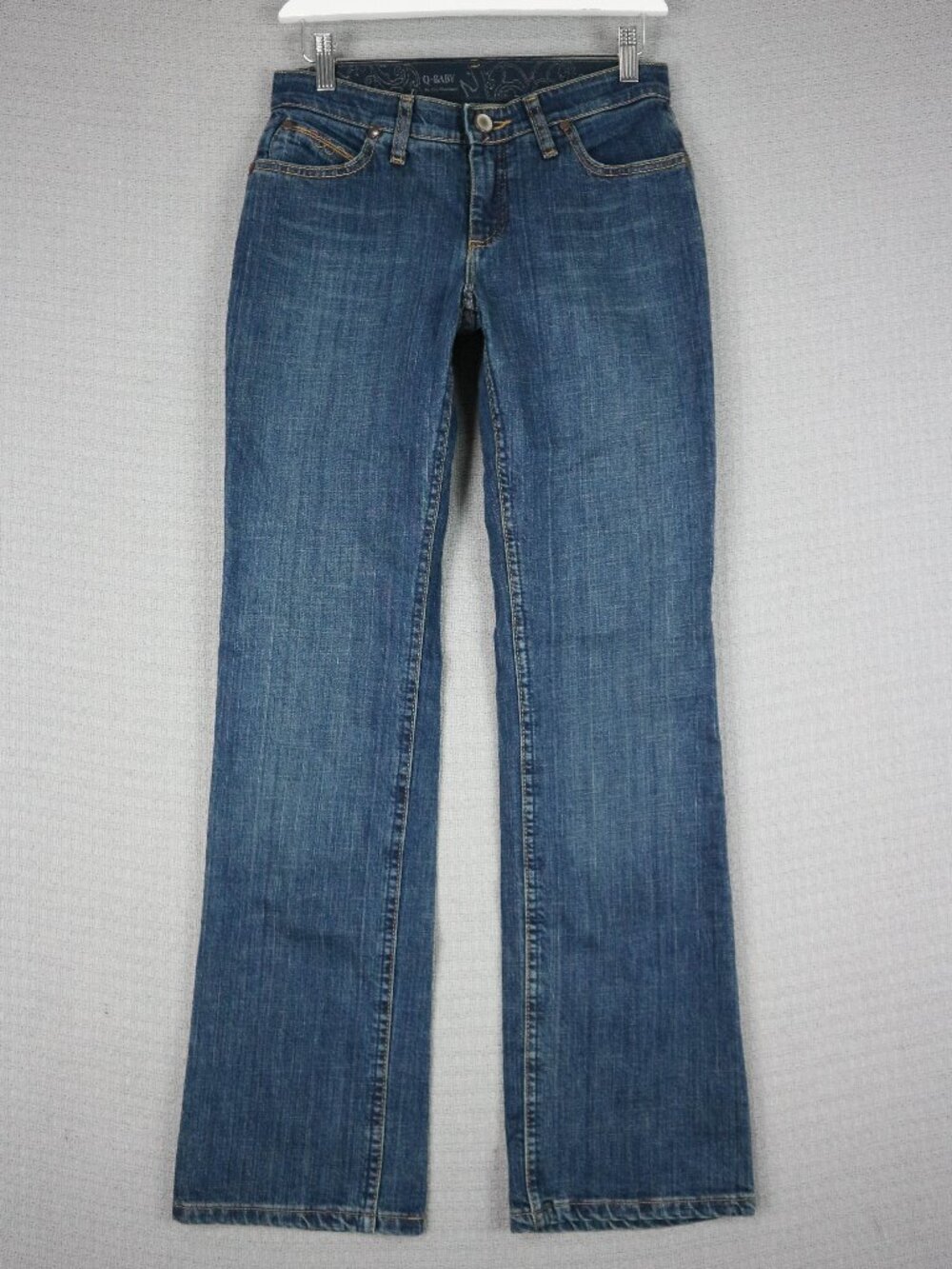 Wrangler Q Baby Jeans Women’s 1/2x32 Bootcut Dark Wash Embellished Denim